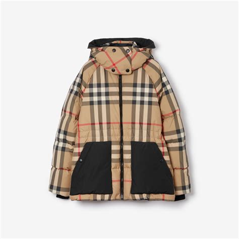 burberry puffer jacket beige|Burberry puffer jacket for women.